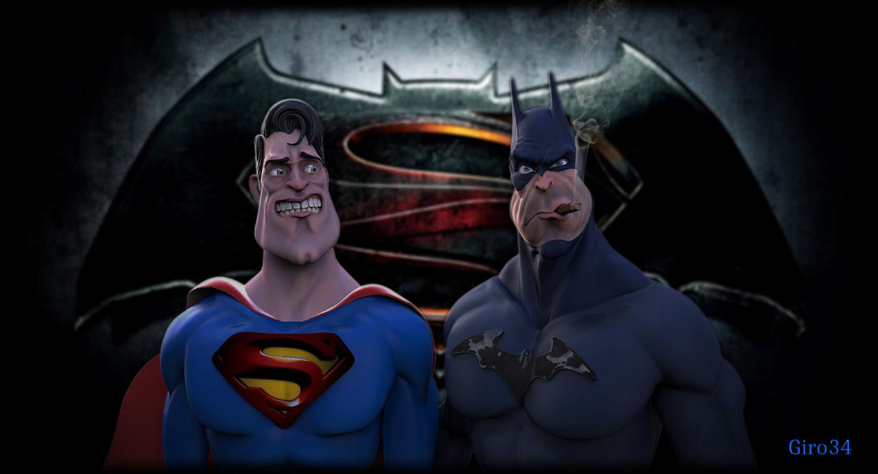  Caricature de BATMAN VS SUPERMAN